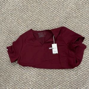 NWT Figs Catarina burgundy top